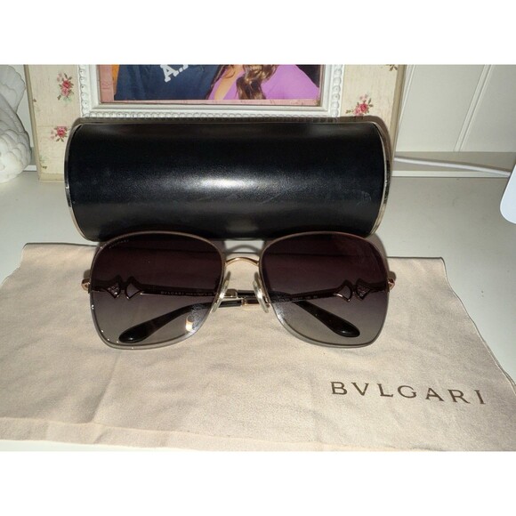 Rare BVLGARI 6077B Sunglasses in color 3768G With Case & Cloth - Picture 1 of 8